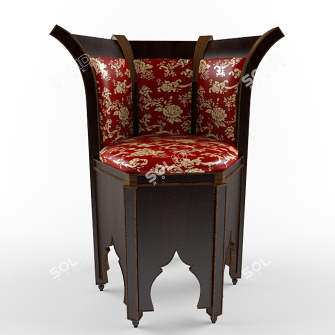 Uzbek Style Chair 3D model image 1