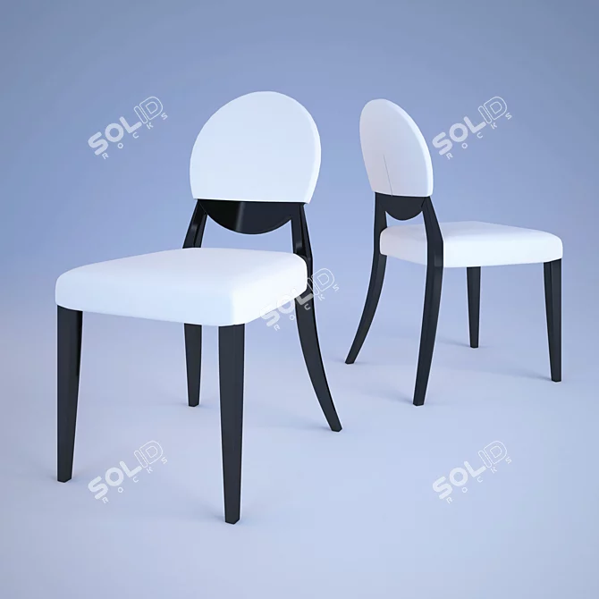 Elegant Deja Vu Dining Table 3D model image 1