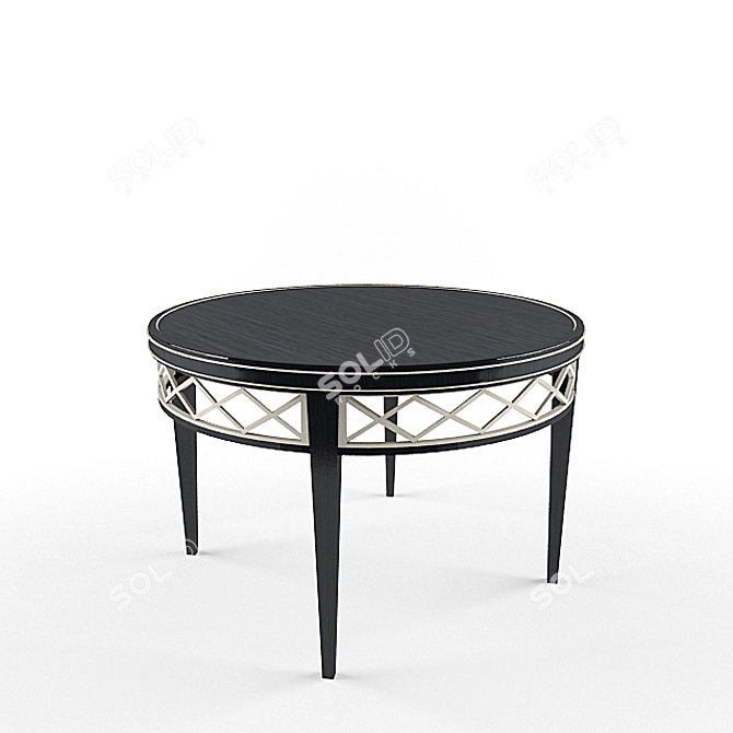 Elegant Floral Display Table 3D model image 1