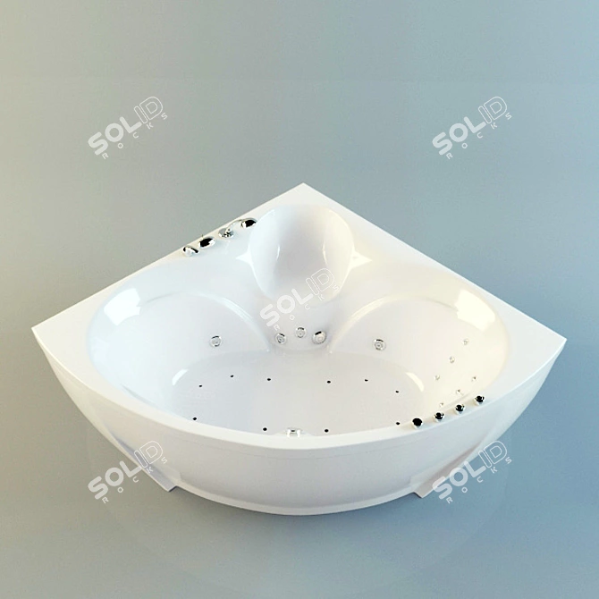 Luxury Hydro Massage Bath 3D model image 1