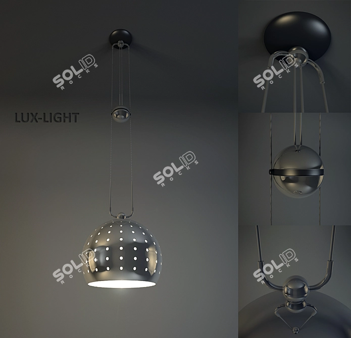 Lux-Light LD11-2290 Chrome Pendant 3D model image 1