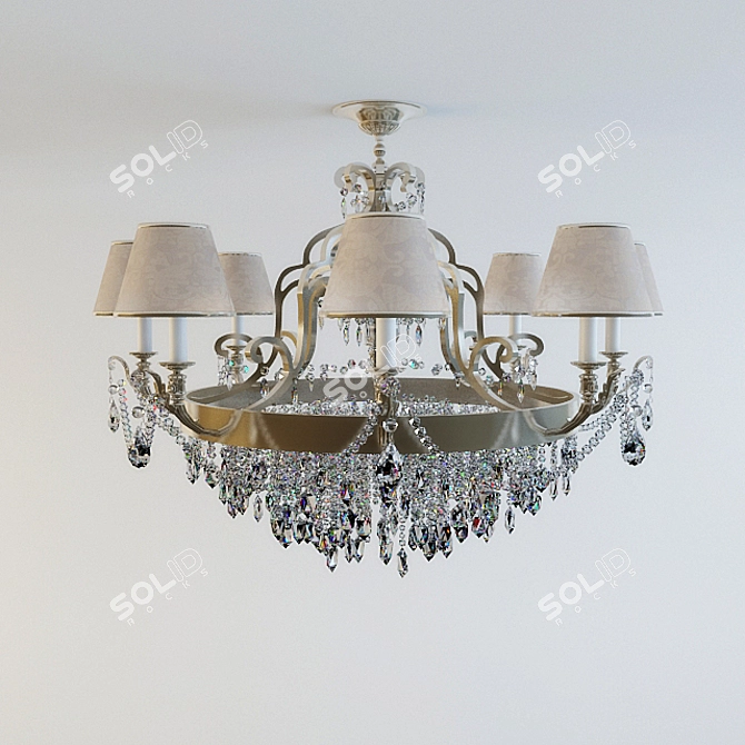 Elegant Masiero Ottocento Chandelier 3D model image 1