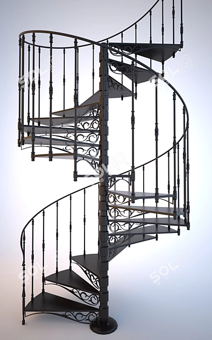 Spiral Staircase 3D model image 1