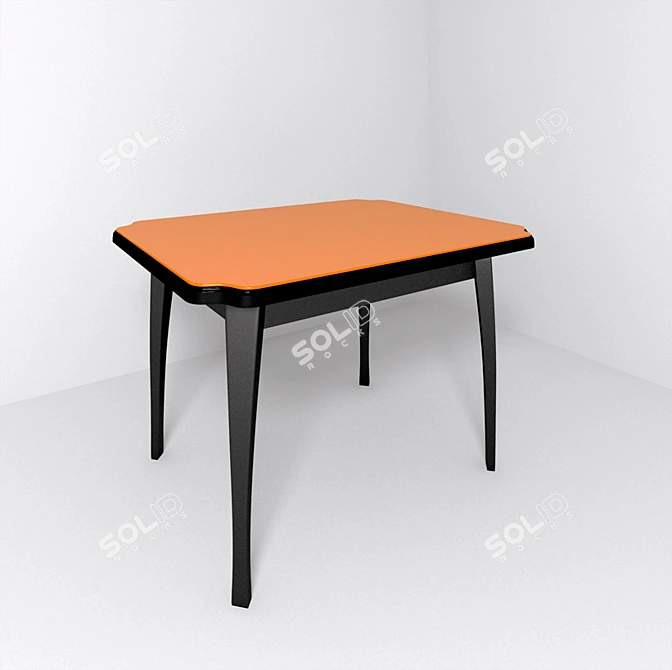 Modern MDF Table with Plastic Coating 3D model image 1