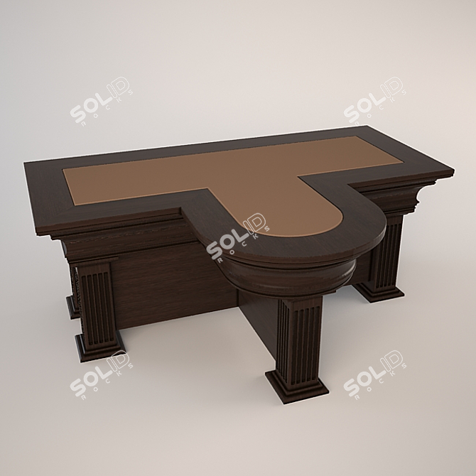 Executive Office Table 3D model image 1