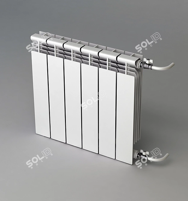 Bimetal Radiator - Efficient Heating Solution 3D model image 1