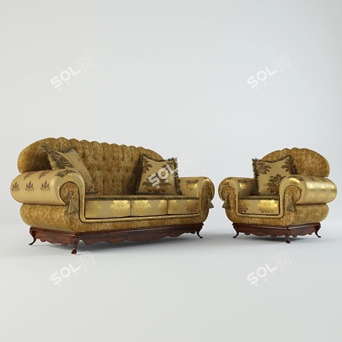 Pistolesi Italian Sofas - Luxurious Comfort 3D model image 1