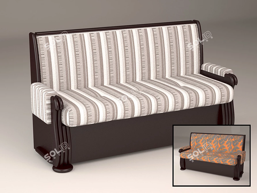 Kitchen Veranda Sofa: 1600x700x900 3D model image 1