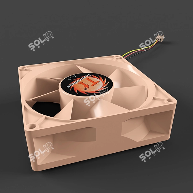 Thermaltake 80mm Cooling Fan 3D model image 1