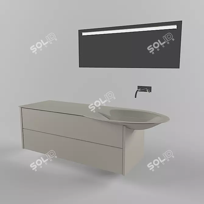 Burg Pli Bathroom Set 3D model image 1