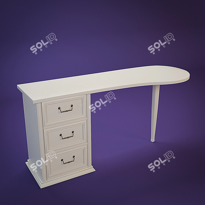 Title: Customized Fast-Made Writing Desk 3D model image 1