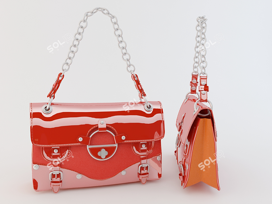 Stylish Versace Handbag 3D model image 1