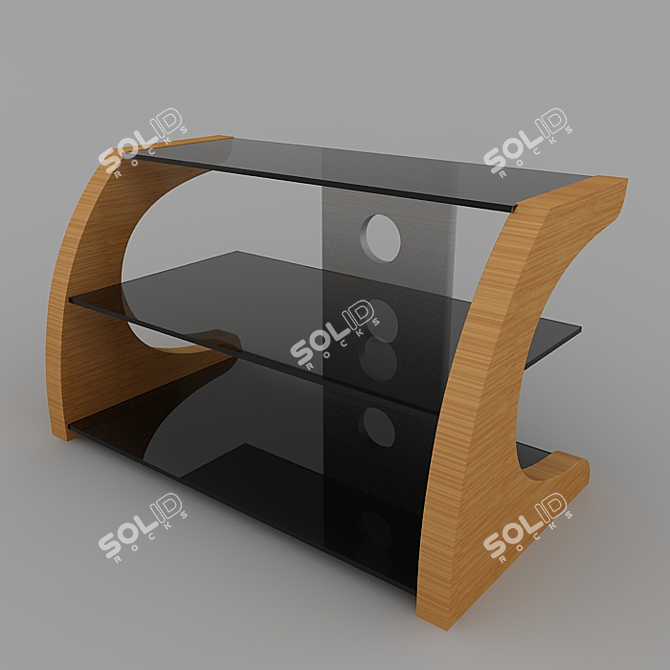 Modern TV Stand 3D model image 1