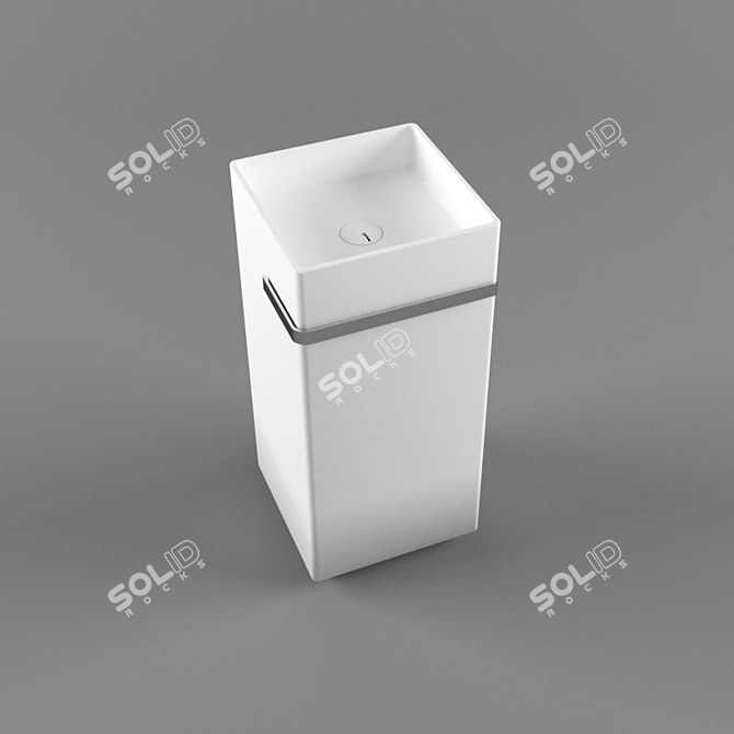 Modern Cubic Design-Style Table 3D model image 1