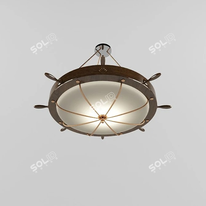 Lustrarte Leme Madeira 213-89 Wooden Chandelier 3D model image 1