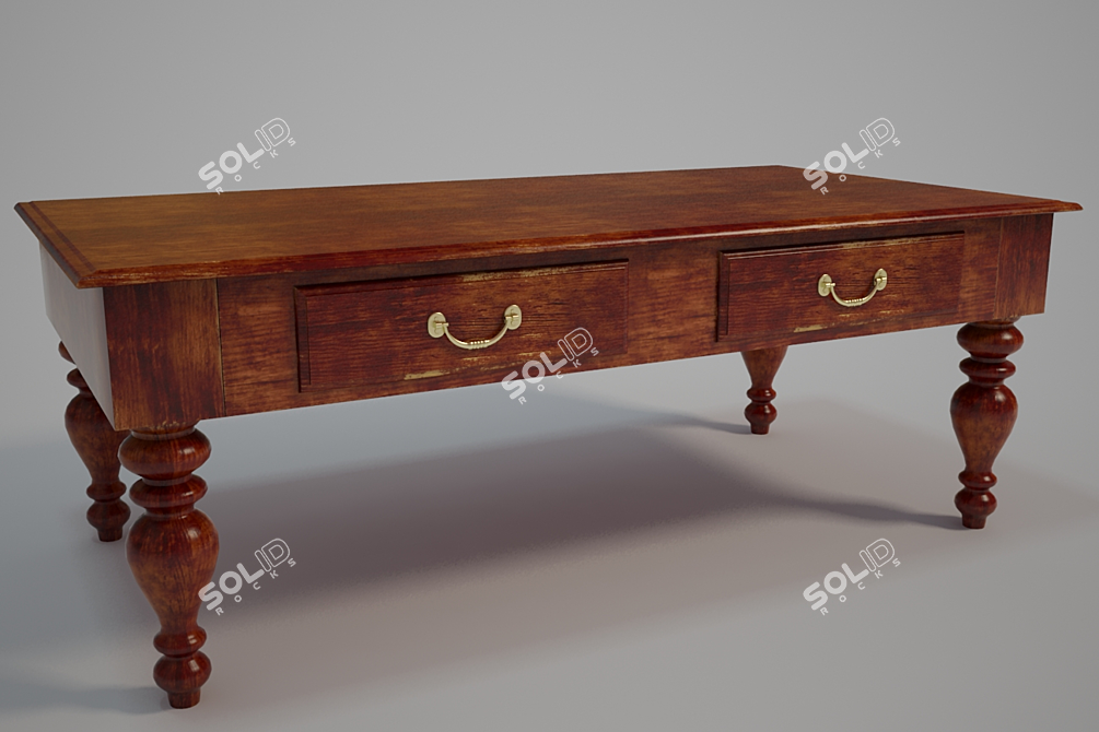 Elegant Oriental Accent Table 3D model image 1