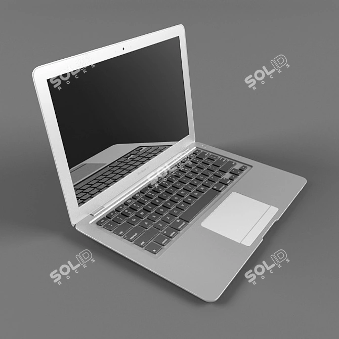 Light and Powerful: Apple Macbook Air 3D model image 1