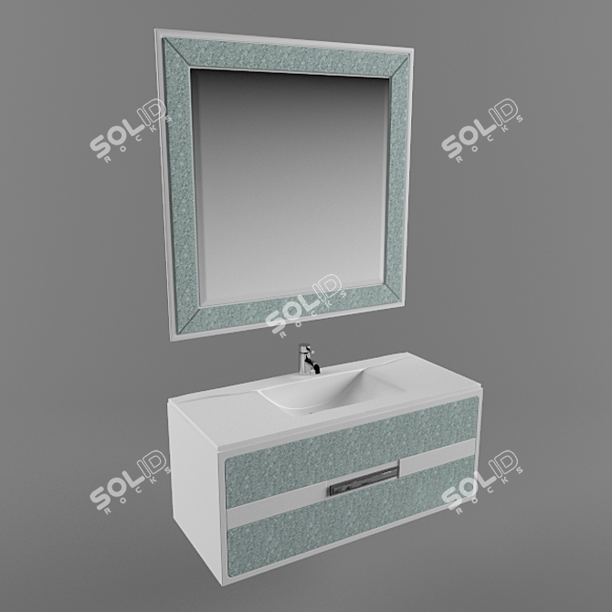 Luxurious Aquaton Murano 105 Basin 3D model image 1