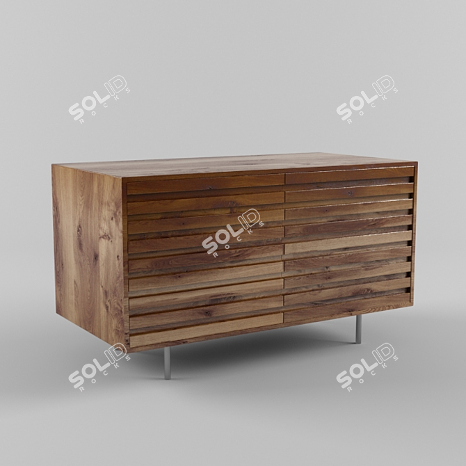 Stripey Modus Chest of Drawers 3D model image 1