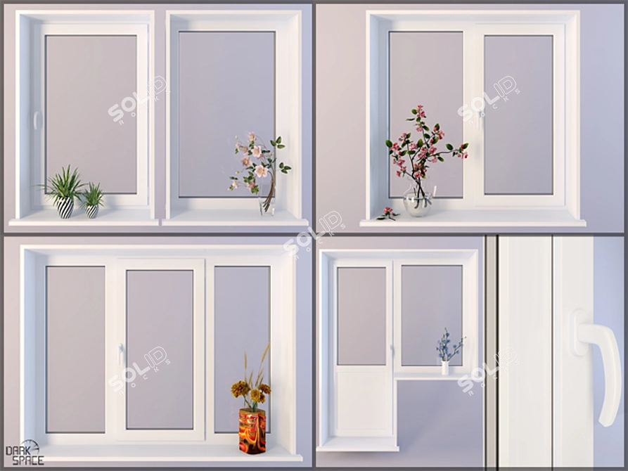 Versatile Plastic Window Designs for Every Home 3D model image 1