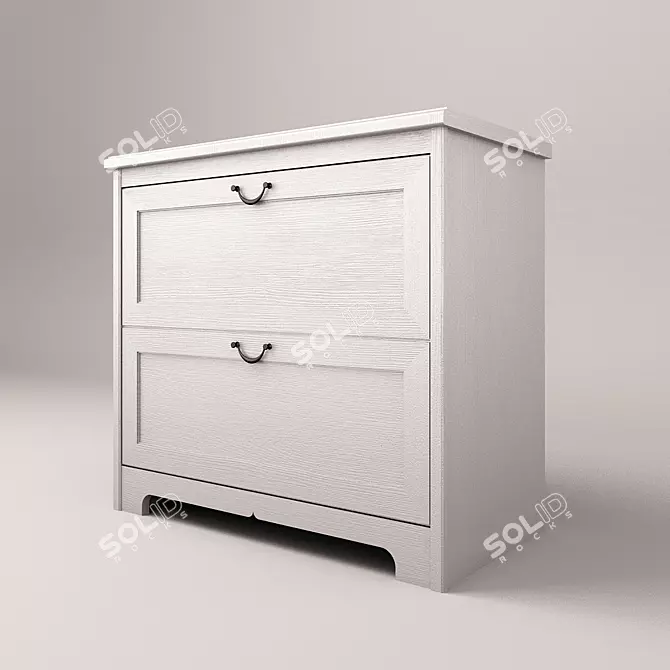 IKEA ASPELUND Bed Frame 3D model image 1