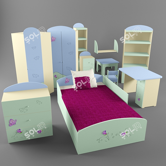 Secret Garden: Elegant and Enchanting Baggi 3D model image 1