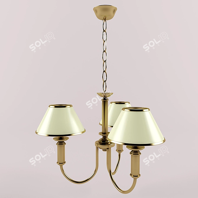 Elegant Belgian-made Chandelier 3D model image 1