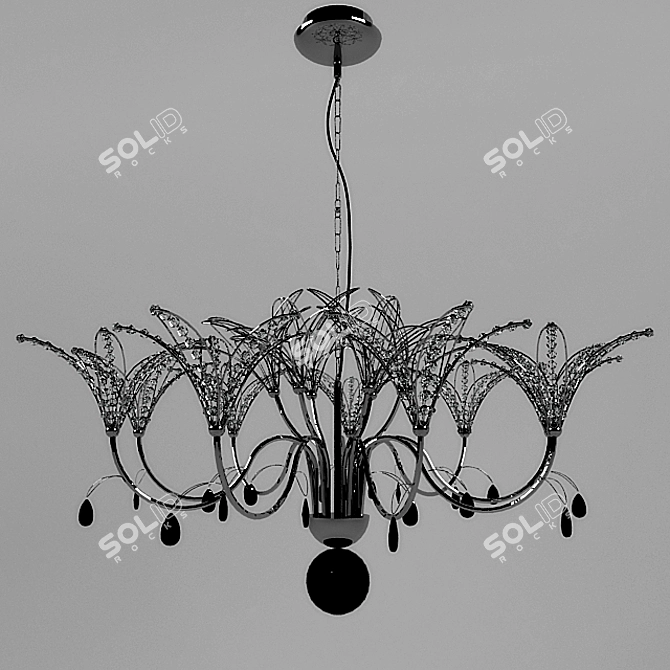 Elegant Giglio Pendant Light 3D model image 1