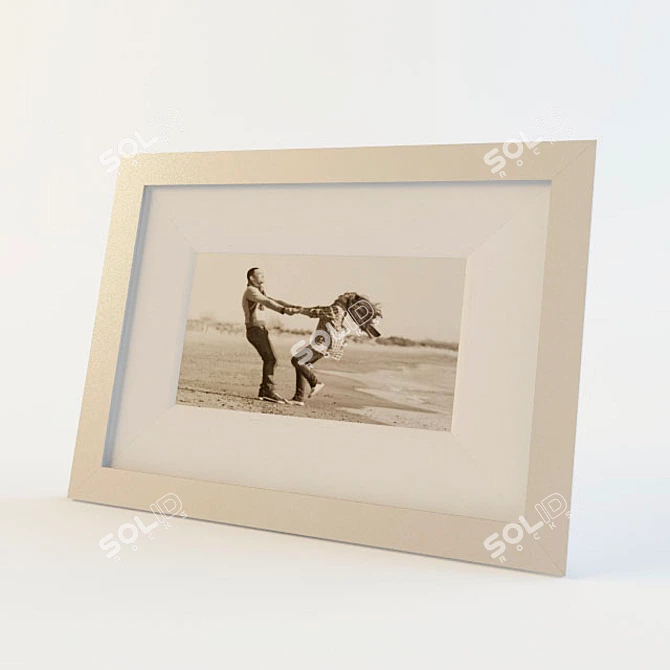 Elegant Moments: Photo Frame 3D model image 1