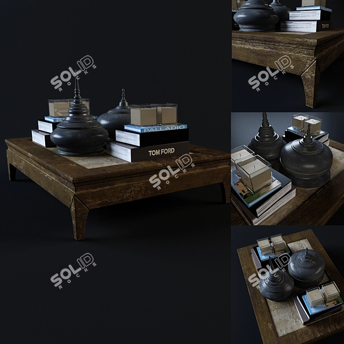 Ethnic Inspired Coffee Table 3D model image 1