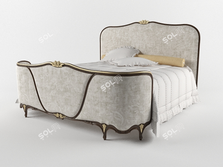 Luxurious Vivaldi Bed by Angelo Cappellini 3D model image 1