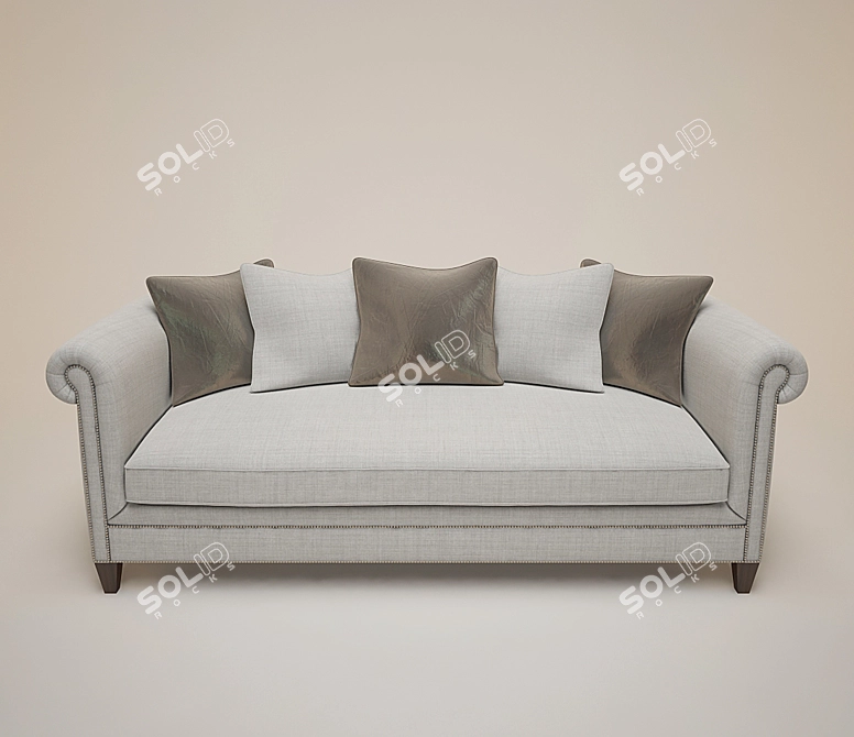 Custom Stone Sofa 3D model image 1