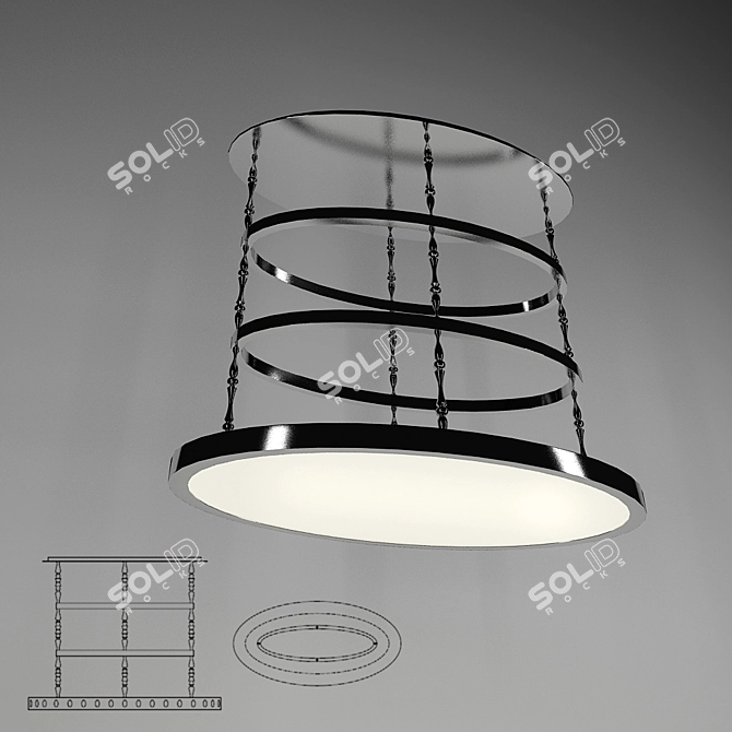 Elegant Visionnaire Harold Chandelier 3D model image 1