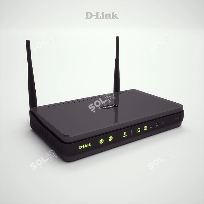 High-Speed D-Link DIR-628 Router 3D model image 1