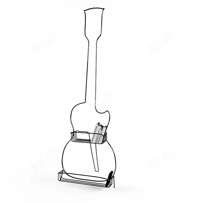 Guitar Shelf: Literary Melodies 3D model image 1