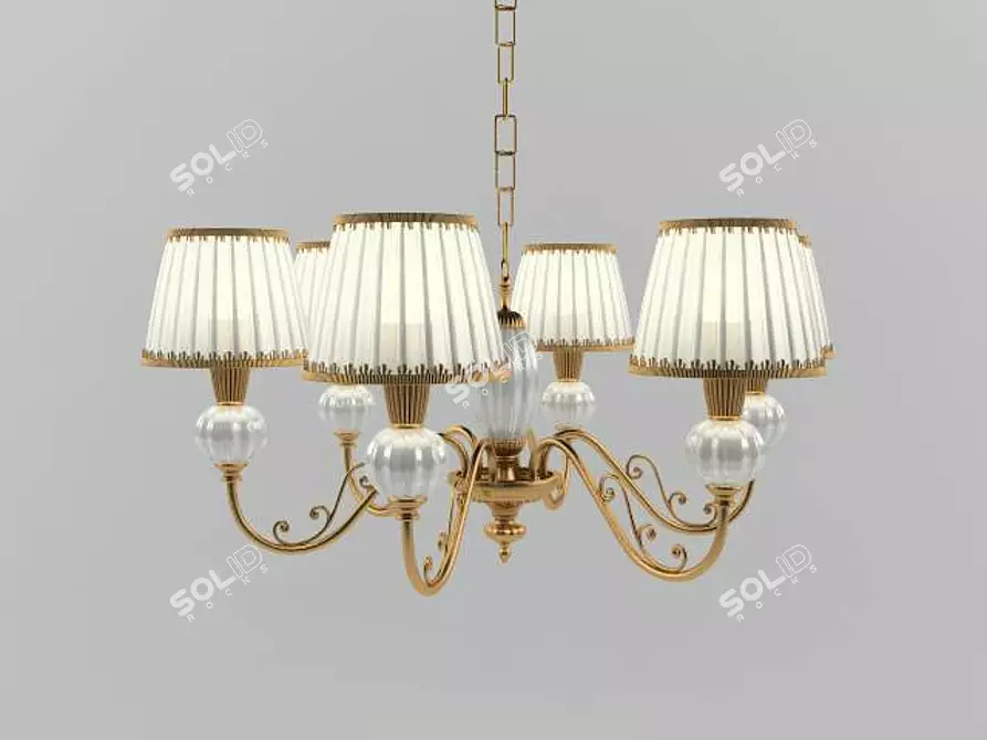 Elegant Classic Chandelier 3D model image 1