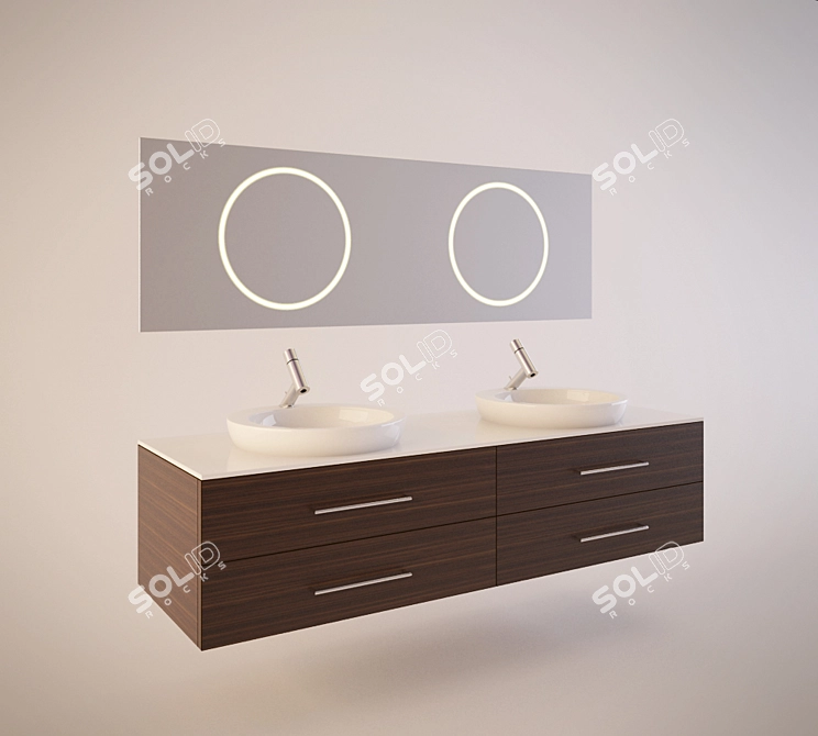 Stylish Bathroom Furniture 3D model image 1