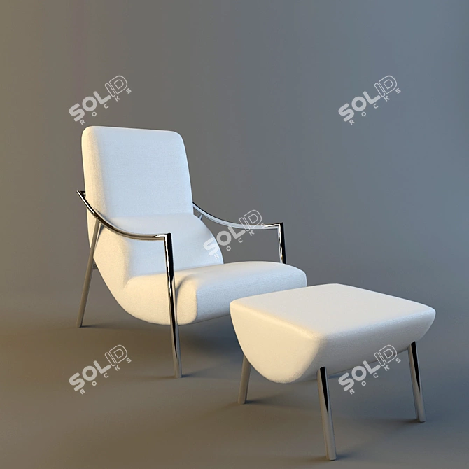 Modern Comfort: Bontempi Amit Chair 3D model image 1