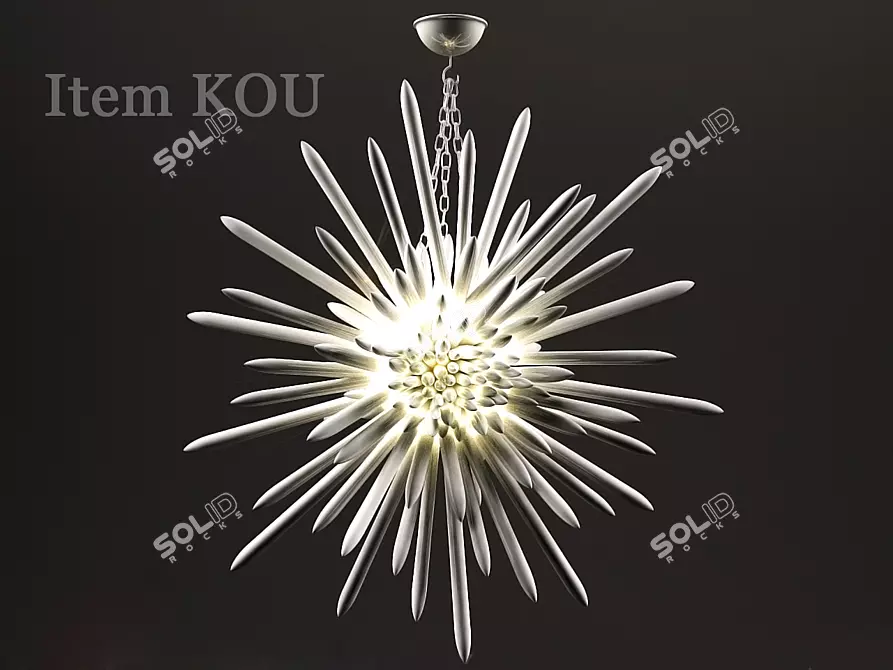 Handcrafted KOU ITEM Chandelier 3D model image 1