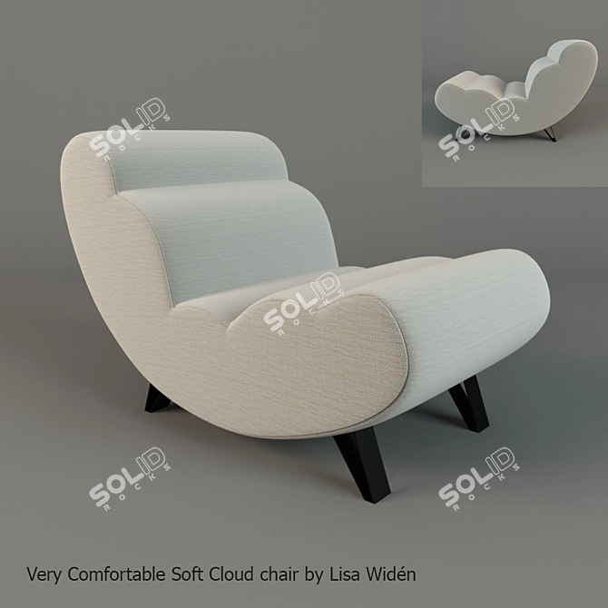 Cloud Comfort Chair: Ultimate Relaxation by Lisa Widen 3D model image 1