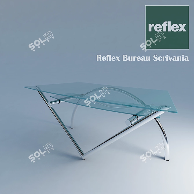 Reflex Bureau Scrivania: Sleek, Functional Writing Desk 3D model image 1