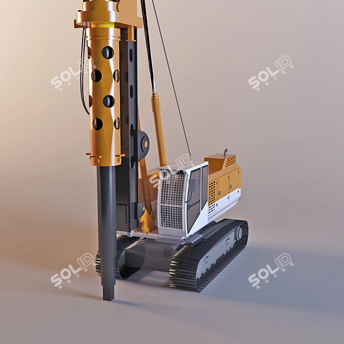 Hyunday Boring Machine 3D model image 1