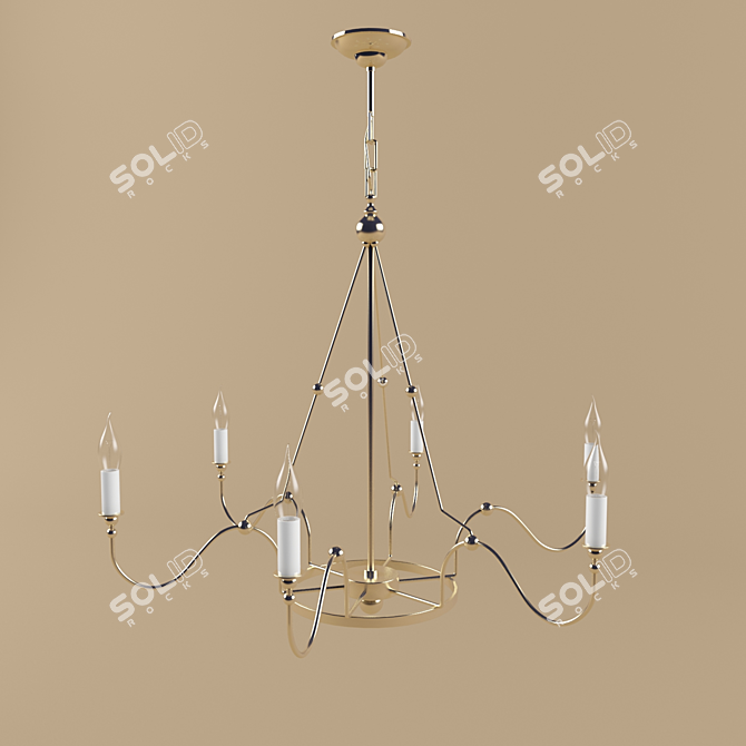 Elegant Ciani Chandelier 3D model image 1