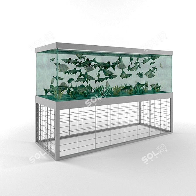 Aquatic Wonder: Home Aquarium 3D model image 1