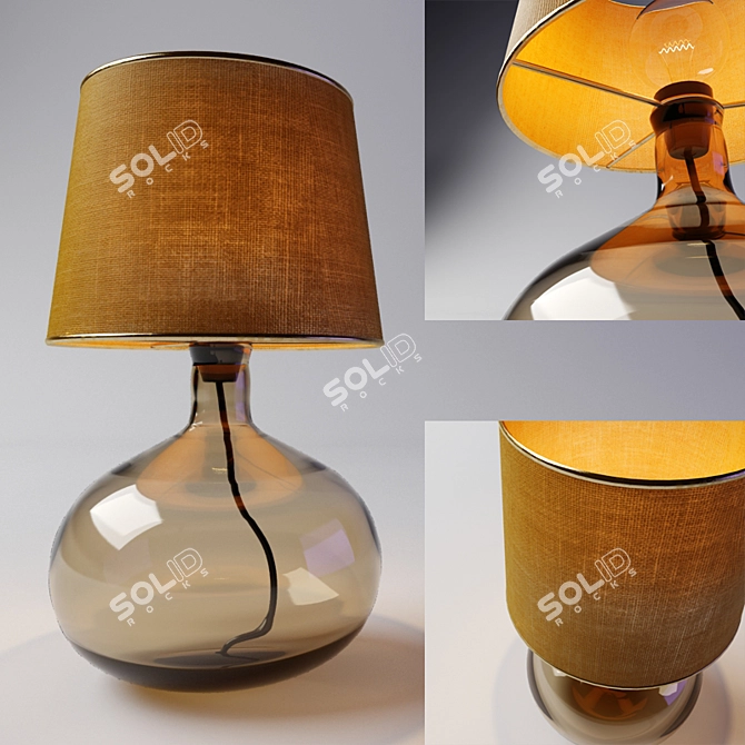 Glass Base Table Lamp 3D model image 1