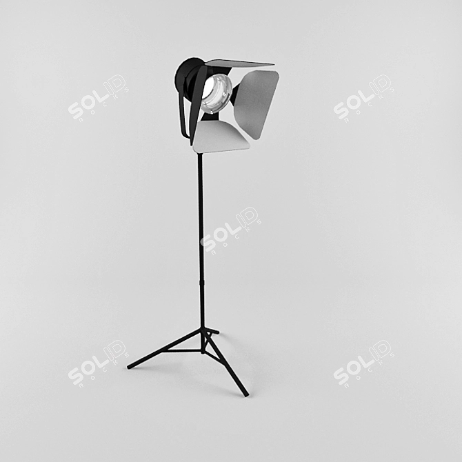 Sleek-Spot Pro: Versatile Stage Lighting 3D model image 1