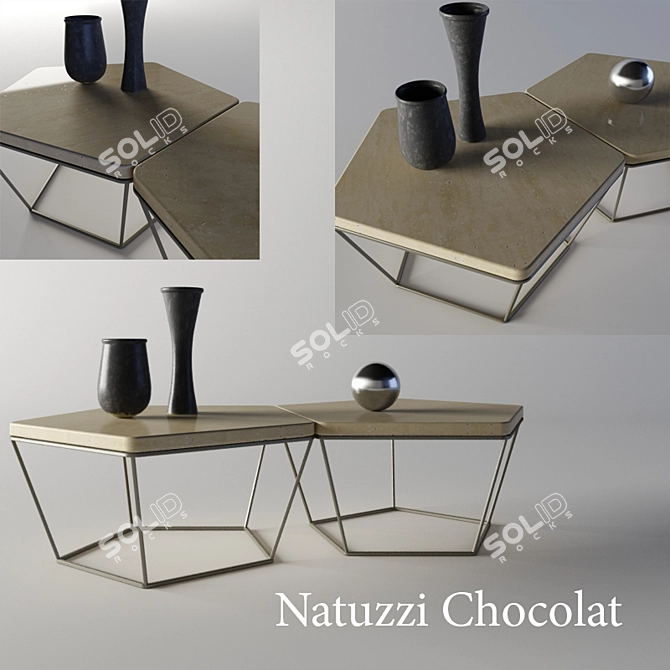 Marble Top Coffee Table 3D model image 1