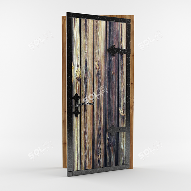 Metal Overlay Door 3D model image 1