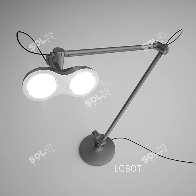 Title: Sleek LED Robot Desk Lamp 3D model image 1