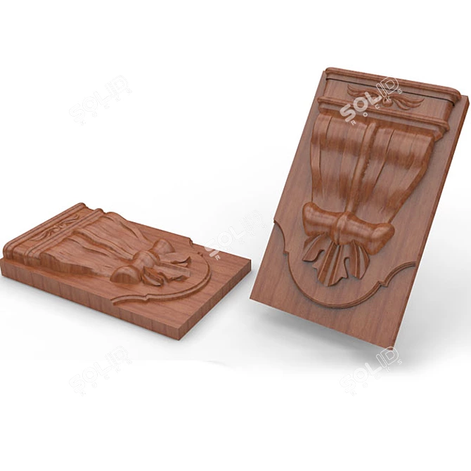 Elegant Wall Bracket - Decorative Mount 3D model image 1